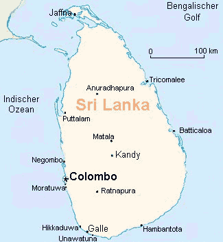 Sri-Lanka Karte